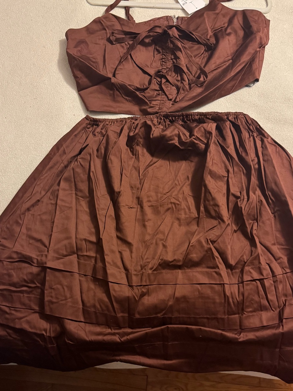 🩷Forever 21 Chocolate Brown Satin Dress - Plus